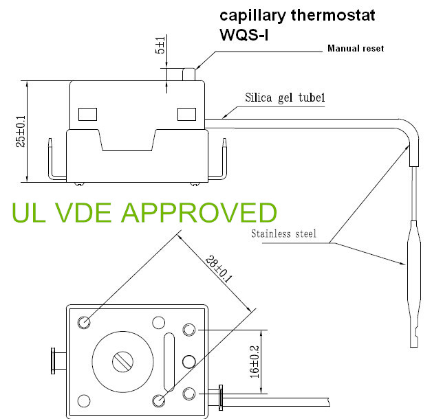 Controlador de temperatura do forno 300℃, forno 200mA/termostato capilar